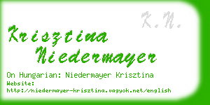 krisztina niedermayer business card